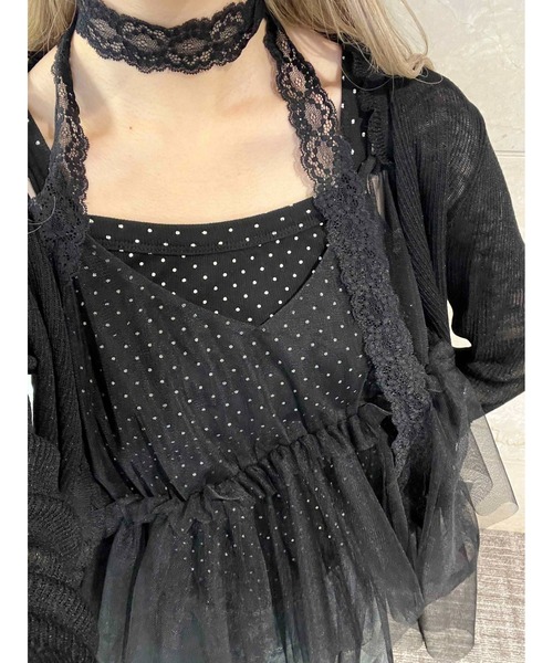 PHILLY（フィリー）の「【PHILLY】チュールフリルキャミソール（キャミソール・レディース・アイボリー/ブラック・FREE）」の17枚目の写真