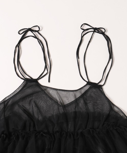 PHILLY（フィリー）の「【PHILLY】チュールフリルキャミソール（キャミソール・レディース・アイボリー/ブラック・FREE）」の14枚目の写真