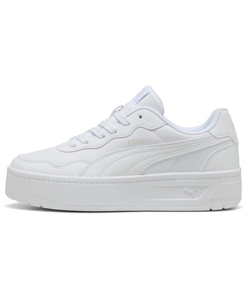 PUMA(プーマ)の「PUMA プーマ ウィメンズ コート ラリー SKYE スニーカー(スニーカー・レディース・ホワイト/ホワイト×ピンク/ホワイト×ブラック・22.0cm/26.0cm/25.5cm/23.5cm/23.0cm/22.5cm/25.0cm/24.5cm/24.0cm)」の1枚目の写真