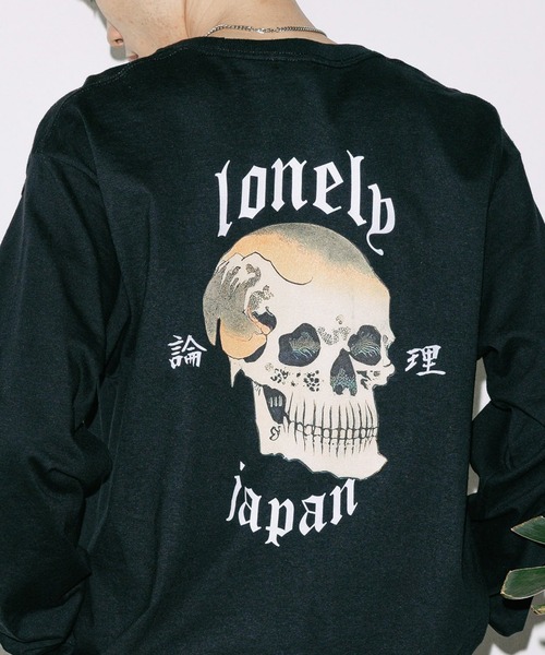 LONELY/論理（ロンリー）の「LONELY(論理)/ロンリー DOKURO LONELY LONG SLEEVE 長袖Tシャツ ロンT（Tシャツ/カットソー・メンズ・ホワイト/ブラック・M/L/XL）」の2枚目の写真