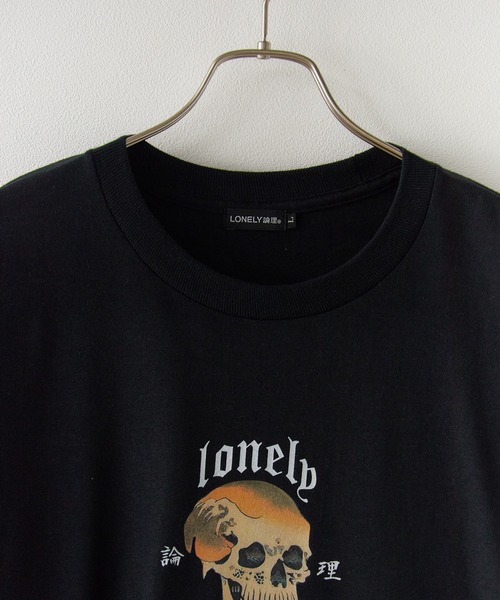 LONELY/論理（ロンリー）の「LONELY(論理)/ロンリー DOKURO LONELY LONG SLEEVE 長袖Tシャツ ロンT（Tシャツ/カットソー・メンズ・ホワイト/ブラック・M/L/XL）」の9枚目の写真
