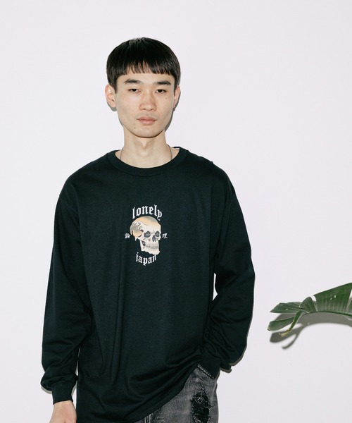 LONELY/論理（ロンリー）の「LONELY(論理)/ロンリー DOKURO LONELY LONG SLEEVE 長袖Tシャツ ロンT（Tシャツ/カットソー・メンズ・ホワイト/ブラック・M/L/XL）」の13枚目の写真