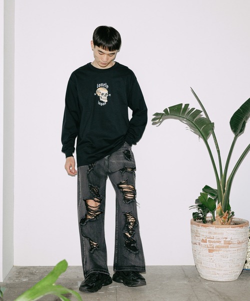 LONELY/論理（ロンリー）の「LONELY(論理)/ロンリー DOKURO LONELY LONG SLEEVE 長袖Tシャツ ロンT（Tシャツ/カットソー・メンズ・ホワイト/ブラック・M/L/XL）」の15枚目の写真