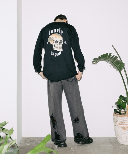 LONELY/論理（ロンリー）の「LONELY(論理)/ロンリー DOKURO LONELY LONG SLEEVE 長袖Tシャツ ロンT（Tシャツ/カットソー・メンズ・ホワイト/ブラック・M/L/XL）」の18枚目の写真