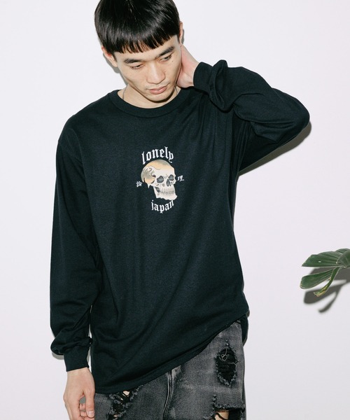LONELY/論理（ロンリー）の「LONELY(論理)/ロンリー DOKURO LONELY LONG SLEEVE 長袖Tシャツ ロンT（Tシャツ/カットソー・メンズ・ホワイト/ブラック・M/L/XL）」の22枚目の写真