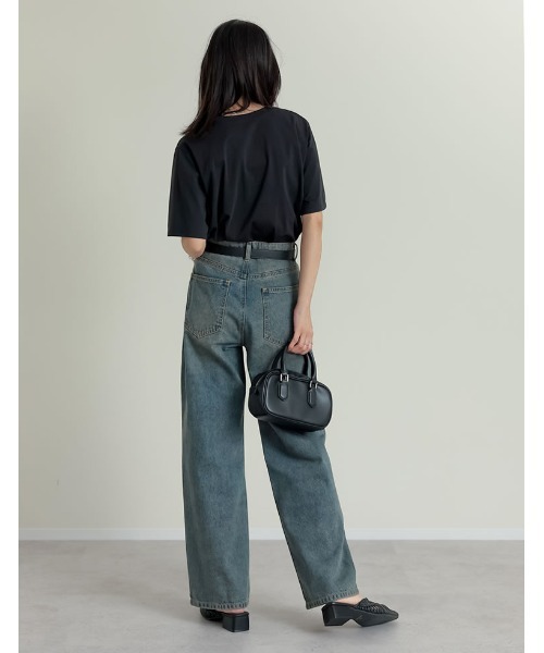 Re:EDIT（リエディ）の「[UVカット][接触冷感][紫外線対策]箔フラワーTシャツ（Tシャツ/カットソー・レディース・チャコールグレー/ブラック/ホワイト・MEDIUM/LARGE）」の14枚目の写真