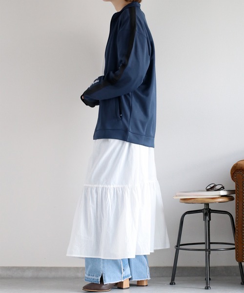 NEW BALANCE（ニューバランス）の「【New balance】ニットトラックジャケット（ブルゾン・レディース・ベージュ/ネイビー・S）」の13枚目の写真