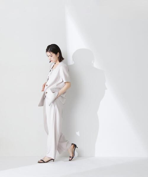 NATURAL BEAUTY BASIC（ナチュラルビューティーベーシック）の「◇【Oggi掲載】リネンライクツイルシリーズ ストレートパンツ（その他パンツ・レディース・ブラウン/ベージュ/カーキ・SMALL/MEDIUM）」の8枚目の写真