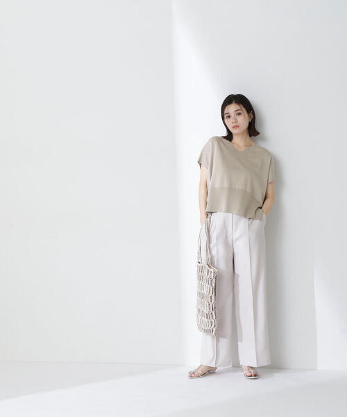 ★MASSIMO DUTTI★ リネンブレンド スーツパンツ クリーム Massimo Dutti(マッシモドゥッティ) パンツ(レディース) - 海外