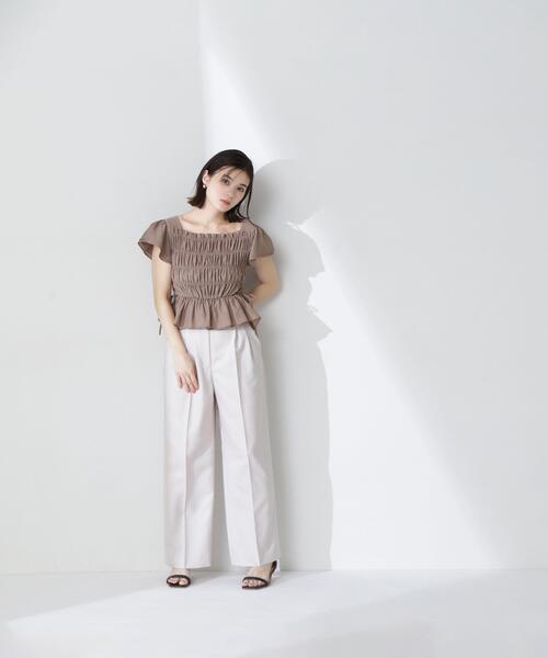 NATURAL BEAUTY BASIC（ナチュラルビューティーベーシック）の「◇【Oggi掲載】リネンライクツイルシリーズ ストレートパンツ（その他パンツ・レディース・ブラウン/ベージュ/カーキ・SMALL/MEDIUM）」の15枚目の写真