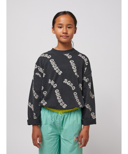 BOBO CHOSES(ボボショーズ)の「Wavy Bobo Choses all over T-sh(Tシャツ/カットソー・キッズ・ブラック・100/110/120/130/140)」の11枚目の写真