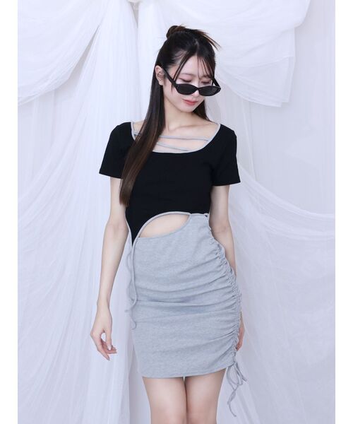 EATME（イートミー）の「カットアウトカットワンピース（ワンピース・レディース・ホワイト/ブラック・FREE）」の8枚目の写真