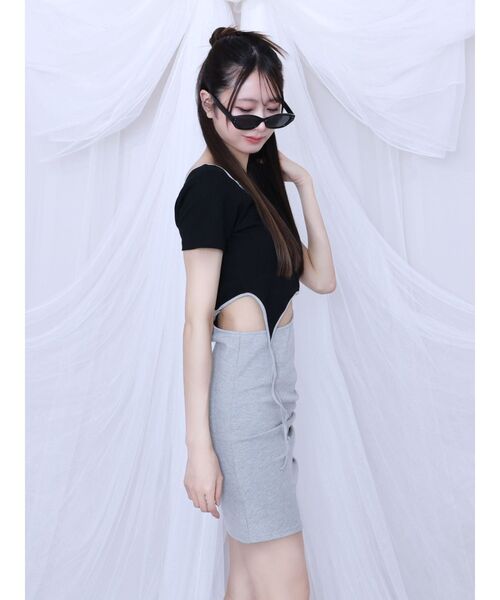 EATME（イートミー）の「カットアウトカットワンピース（ワンピース・レディース・ホワイト/ブラック・FREE）」の9枚目の写真