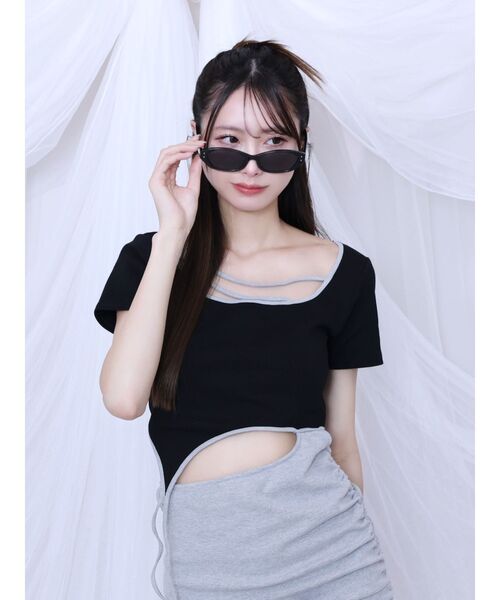 EATME（イートミー）の「カットアウトカットワンピース（ワンピース・レディース・ホワイト/ブラック・FREE）」の13枚目の写真