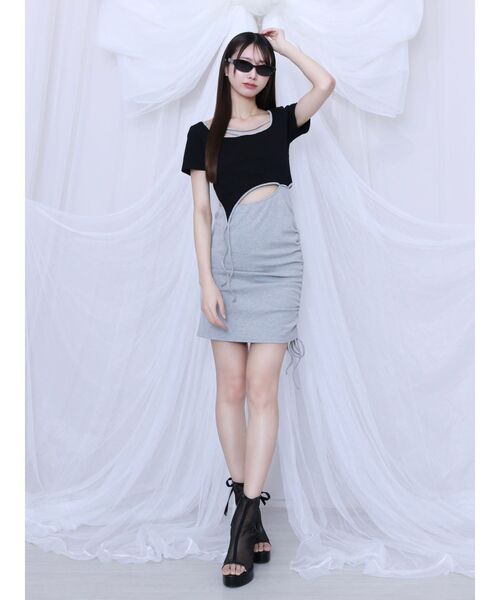 EATME（イートミー）の「カットアウトカットワンピース（ワンピース・レディース・ホワイト/ブラック・FREE）」の14枚目の写真