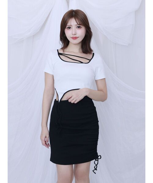 EATME（イートミー）の「カットアウトカットワンピース（ワンピース・レディース・ホワイト/ブラック・FREE）」の18枚目の写真