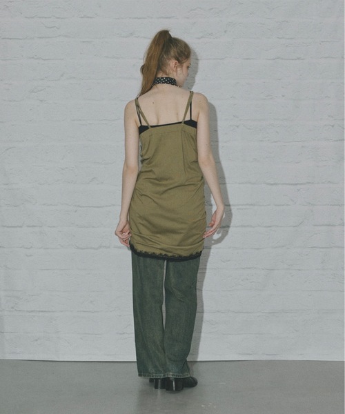 SHAGGIE(シャギー)の「レース付きシャーリングワンピース(ワンピース・レディース・レッド/ブラック/カーキ・FREE)」の22枚目の写真