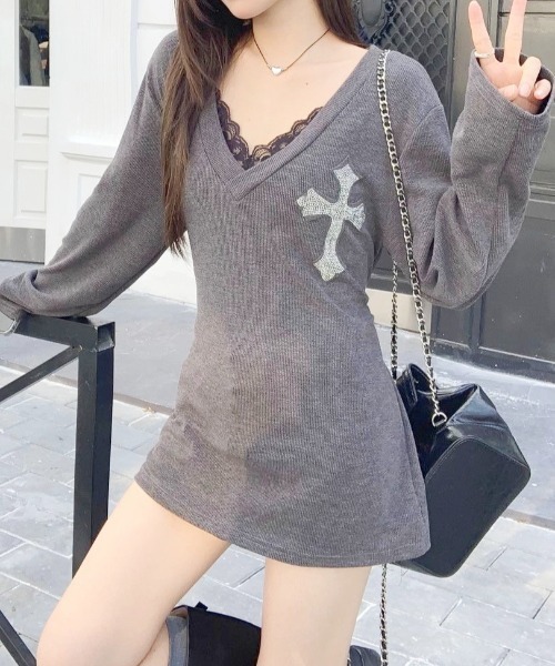 Dior☆VIP☆お洒落★プリントドレス Vネック キャミワンピース org.jpg