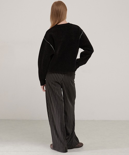 セール】バルーンシルエット ディープタックワイドパンツ（スラックス