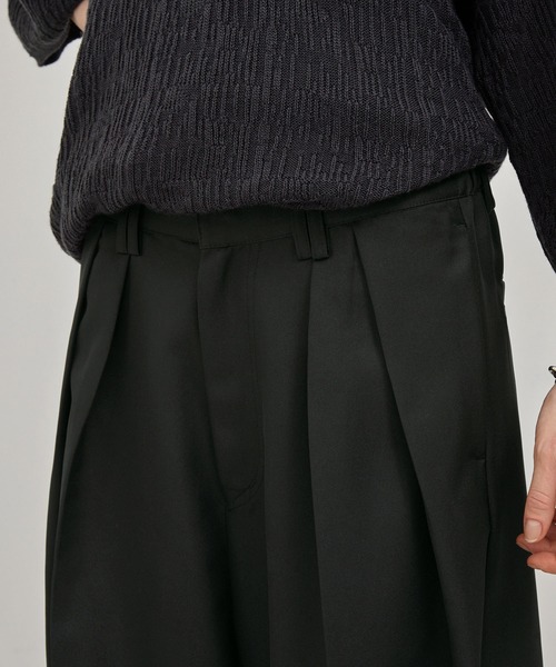 EMMA CLOTHES（エマクローズ）の「バルーンシルエット ディープタックワイドパンツ（スラックス・メンズ・ブラック系/ブラック/ライトグレー/ナチュラル/グレー系・S/M/L）」の19枚目の写真