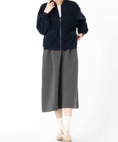 aunt lily（アントリリー）の「レースコンビコンシャススリーブブルゾン（ブルゾン・レディース・ネイビー・M/LL/L）」の8枚目の写真