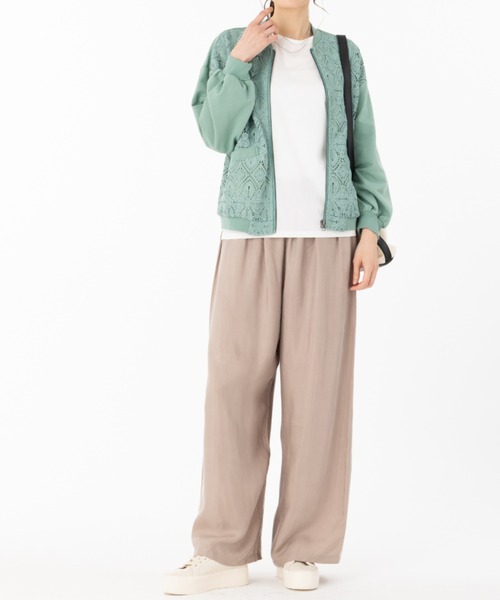 aunt lily(アントリリー)の「レースコンビコンシャススリーブブルゾン(ブルゾン・レディース・ネイビー/オフホワイト・M/LL/L/S)」の13枚目の写真