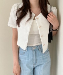 Y2K サマーツイードジャケットブラウス [3color]