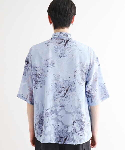 tk.TAKEO KIKUCHI(ティーケータケオキクチ)の「シアージャカードフラワーシャツ(シャツ/ブラウス・メンズ・ホワイト系4/ブラック系3/ブルー系3・02/03)」の15枚目の写真