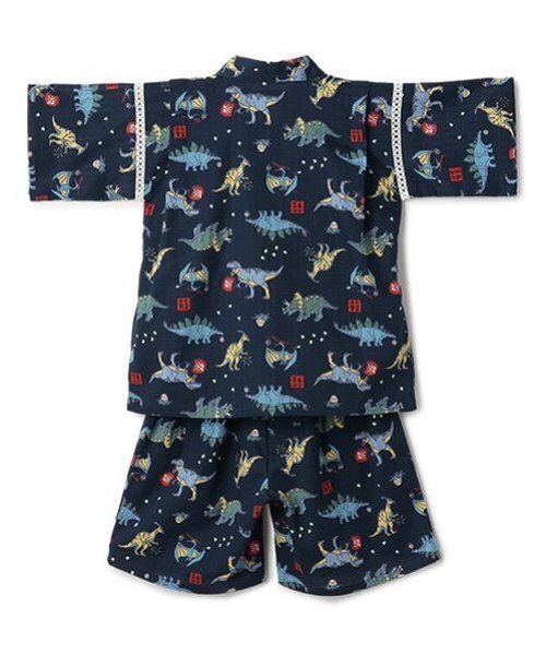 kladskap(クレードスコープ)の「恐竜柄甚平(浴衣・キッズ・ネイビー/ライトグレー・S(80-90cm)/L(120-130cm)/M(100-110cm))」の4枚目の写真