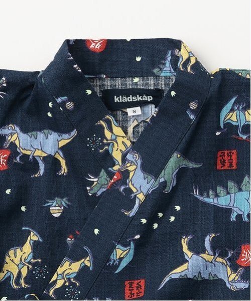 kladskap(クレードスコープ)の「恐竜柄甚平(浴衣・キッズ・ネイビー/ライトグレー・S(80-90cm)/L(120-130cm)/M(100-110cm))」の6枚目の写真