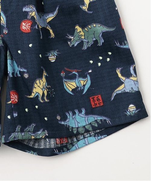 kladskap(クレードスコープ)の「恐竜柄甚平(浴衣・キッズ・ネイビー/ライトグレー・S(80-90cm)/L(120-130cm)/M(100-110cm))」の12枚目の写真