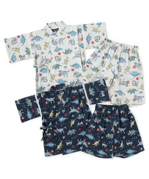 kladskap(クレードスコープ)の「恐竜柄甚平(浴衣・キッズ・ネイビー/ライトグレー・S(80-90cm)/L(120-130cm)/M(100-110cm))」の14枚目の写真