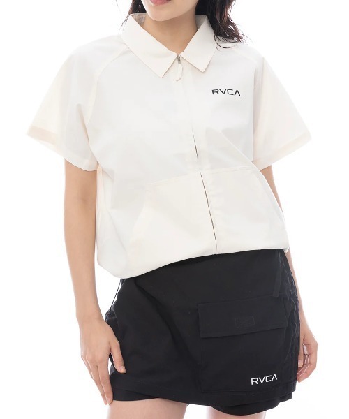 ブラウス シャツ 「RVCA/ルーカ」25SS MINI RVCA UTILITY SS/水陸両用速乾ドローコード付きブラウジングUVケアジップアップ RVCA ラッシュガード RVCA/ルーカ 長袖ラッシュガード/水陸両用