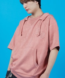 SIDEWAY STANCE（サイドウェイスタンス）の「【SIDEWAY STANCE】スエードポンチ 半袖プルパーカー（パーカー）」