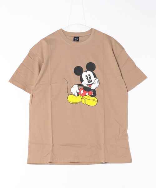 MICKEY MOUSE(ミッキーマウス)の「【MICKEY】オーバーサイズ プリント 半袖Tシャツ(Tシャツ/カットソー・メンズ・グレー/グレー系/ホワイト/ベージュ/ホワイト系・MEDIUM/LARGE/X-LARGE)」の5枚目の写真