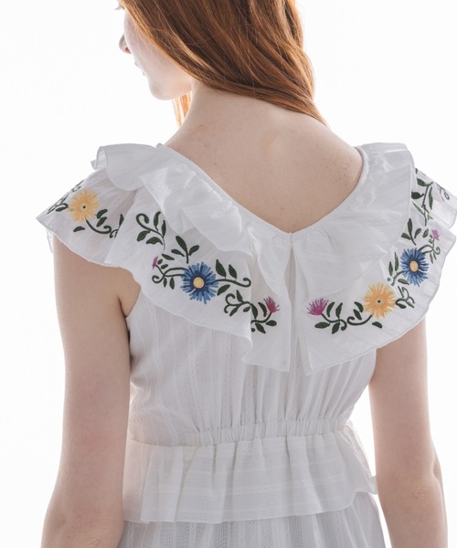 dium. Flower embroidery one piece ワンピース dium Flower embroidery one piece Mサイズ flower embroidery