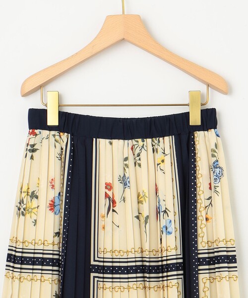 スカーフパネルプリント スカート（スカート）｜組曲