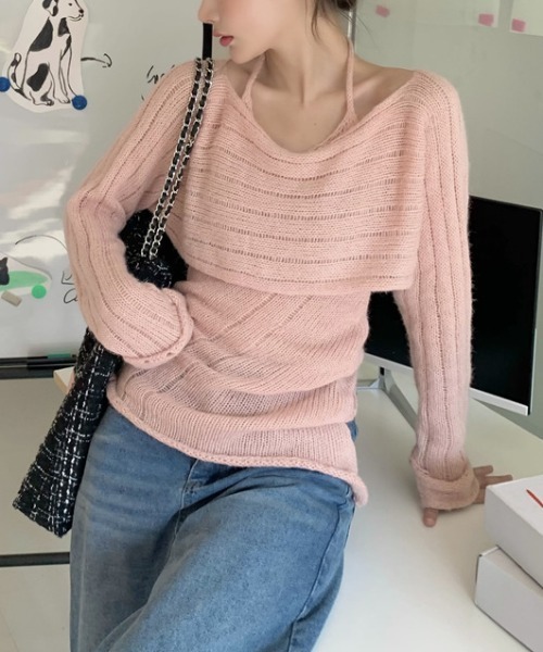 ensemble SS knit — вязаная футболка с коротким рукавом ensemble
