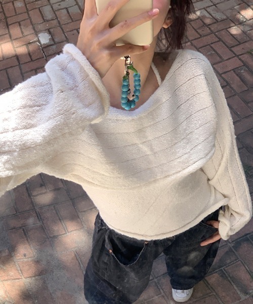 Vipoa(ヴィポア)の「ensemble SS knit(ニット/セーター・レディース・アイボリー/ピンク・FREE)」の11枚目の写真