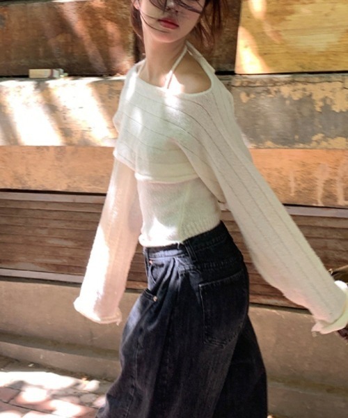 Vipoa(ヴィポア)の「ensemble SS knit(ニット/セーター・レディース・アイボリー/ピンク・FREE)」の12枚目の写真