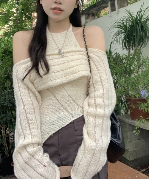 Vipoa(ヴィポア)の「ensemble SS knit(ニット/セーター・レディース・アイボリー/ピンク・FREE)」の9枚目の写真