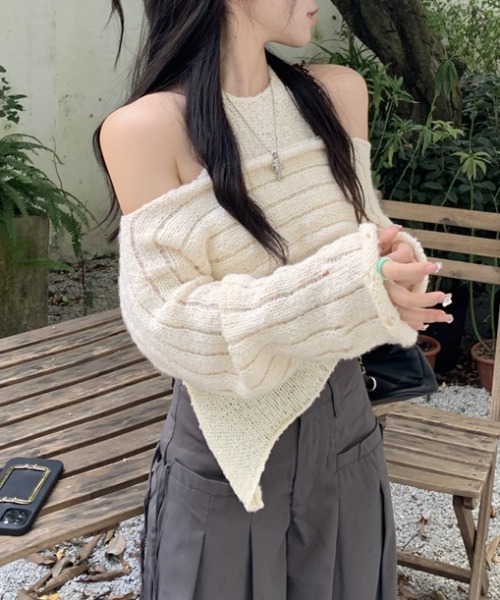 Vipoa(ヴィポア)の「ensemble SS knit(ニット/セーター・レディース・アイボリー/ピンク・FREE)」の6枚目の写真