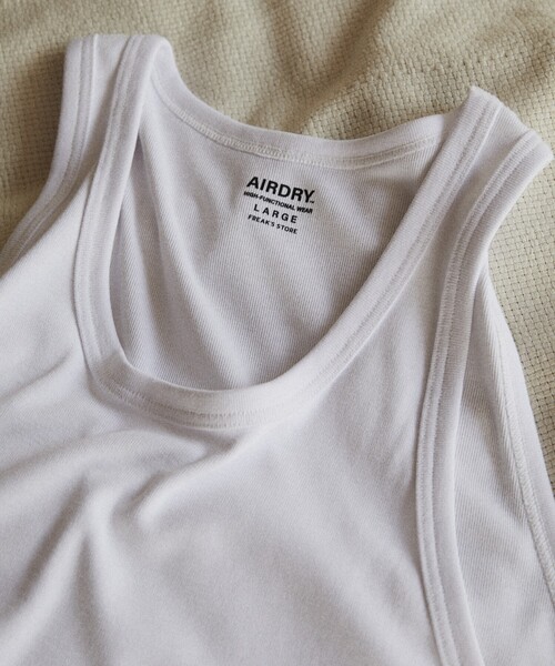 FREAK'S STORE（フリークスストア）の「FREAK’S STORE/フリークスストア AIRDRY 高機能素材 リブ編み タンクトップ/エアドライ ポリエステル/吸水速乾/遮熱性/UVカット（タンクトップ・メンズ・チャコールグレー/ブラック/ホワイト・SMALL/LARGE/MEDIUM）」の20枚目の写真