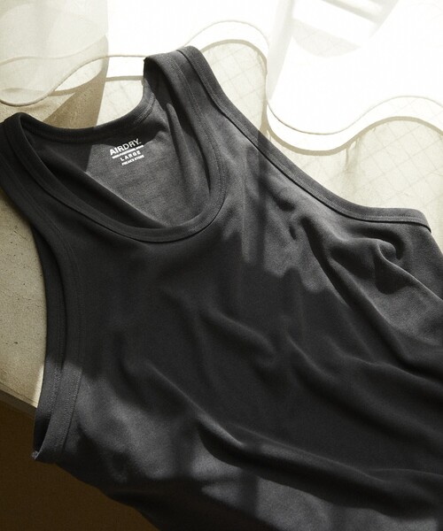 FREAK'S STORE（フリークスストア）の「FREAK’S STORE/フリークスストア AIRDRY 高機能素材 リブ編み タンクトップ/エアドライ ポリエステル/吸水速乾/遮熱性/UVカット（タンクトップ・メンズ・チャコールグレー/ブラック/ホワイト・SMALL/LARGE/MEDIUM）」の17枚目の写真