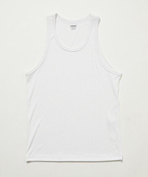 FREAK'S STORE（フリークスストア）の「FREAK’S STORE/フリークスストア AIRDRY 高機能素材 リブ編み タンクトップ/エアドライ ポリエステル/吸水速乾/遮熱性/UVカット（タンクトップ・メンズ・チャコールグレー/ブラック/ホワイト・SMALL/LARGE/MEDIUM）」の14枚目の写真