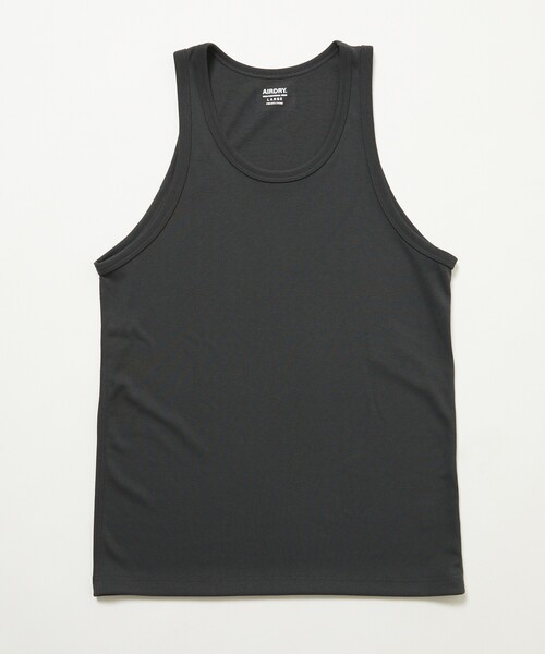 FREAK'S STORE（フリークスストア）の「FREAK’S STORE/フリークスストア AIRDRY 高機能素材 リブ編み タンクトップ/エアドライ ポリエステル/吸水速乾/遮熱性/UVカット（タンクトップ・メンズ・チャコールグレー/ブラック/ホワイト・SMALL/LARGE/MEDIUM）」の5枚目の写真