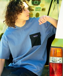 【RAGGED MOUNTAIN:ラギットマウンテン】布帛ポケット付 Tシャツ 半袖 オーバーサイズ