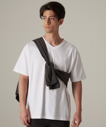 軽量 Vネック コットン 半袖 Tシャツ