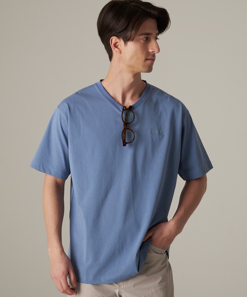Eddie Bauer(エディーバウアー)の「軽量 Vネック コットン 半袖 Tシャツ(Tシャツ/カットソー・メンズ・ブラック/ホワイト/ブルー/ピンク・XL/L/M/S/XXL)」の3枚目の写真