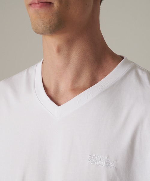 Eddie Bauer(エディーバウアー)の「軽量 Vネック コットン 半袖 Tシャツ(Tシャツ/カットソー・メンズ・ブラック/ホワイト/ブルー/ピンク・XL/L/M/S/XXL)」の18枚目の写真